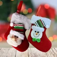 KIT 4 Meia NATALINA BOTA decoração De Natal - Pendente Bota Papai Noel 4 Unidades - Envio Imediato