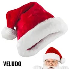 Gorro Papai Noel KIT 2 UNIDADES Veludo Elegância Vermelho 40cm Touca Natal Premium