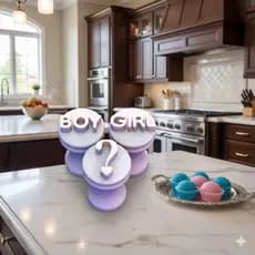 KIt com 3 Carimbos para Brigadeiro Boy & Girl Chá Revelação Molde Temático Confeitaria Decoração de Docinhos