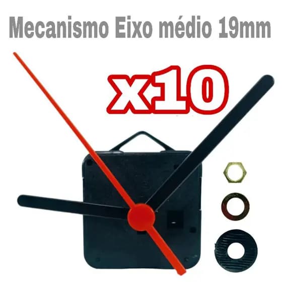 10 Peças Para Relógio De Parede Grande Pilha Quartz 19mm