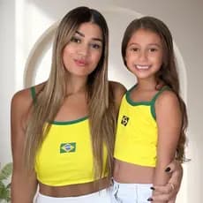 Kit blusinha feminina copa do mundo mae e filha 2026 cropped verao
