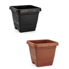 Kit 10 Vasos Plásticos Quadrados 18 Litros