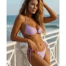 Biquíni Lara Fashion com Argolas Metálicas e Design Sofisticado para Praia e Piscina