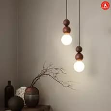 Luminária Pendente De Led De Madeira , Globo Moderno Do Meio Século , Mini Lustre Antigo , Luminárias De Teto Para Janta