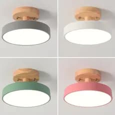 OIMI Minimalista Madeira Macaron Luminárias De Teto Abajur Para Quarto Corredor Lâmpada De Teto Banheiro Vestiário