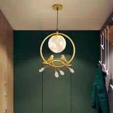 Nordic Metal Magpie Glass Ball Corridor Lustre Moderno Lustre Sala Jantar Nordic Cozinha Pendente Decorativas Pingente