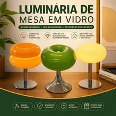 Candeeiro De Mesa De Vitral Bauhaus, Luz Noturna Decorativa Nórdica De Leitura Minimalista Ambiente Doméstico, Adequad