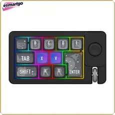ICEDI W910 Mini Teclado Mecânico De 3 Modos Almofada Macro Trocável A Quente De 12 Teclas Com Luz De Fundo RGB Para Atal
