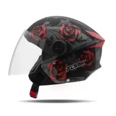 Capacete Aberto New Liberty Three 3 Flowers Elite Masculino Feminino Barato Básico Urbano  FOSCO