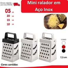 20/15/10/5 Mini Ralador de Aço Inox Cozinha Alho Talher Ralar Queijo Cenoura Comida Lembrancinha