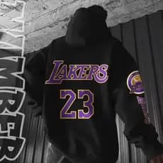 Moletom Canguru Com Capuz Basquete LA Streetwear Personalizado