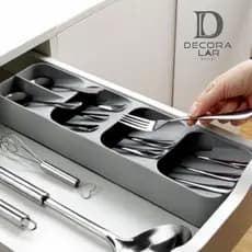 Organizador Separador Porta Talheres Cozinha Organizadora de Gaveta Facas Colheres Garfos