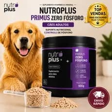Suplemento para Cães adultos 500g Suporte Nutricional, Proteico e Controle de Fósforo Nutroplus Primus Zero