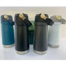 Garrafa Térmica  550ml  Academia Canudo aço inox  parede dupla com vácuo abertura ampla