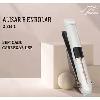 Chapinha de cabelo sem fio alisadora e Ondulação (2 em 1)
