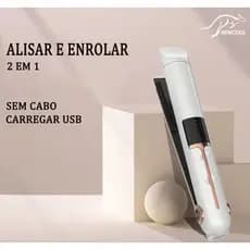 Chapinha de cabelo sem fio alisadora e Ondulação (2 em 1)
