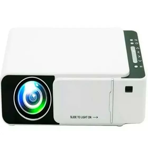 Projetor T5 2500 Lúmens Wifi Portátil Compacto Alta Resolução com Espelhamento HDMI USB LED