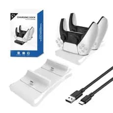 Carregador Duplo para controle PS5 - base de carregamento para controle sem fio PS5 Dock 2 slot