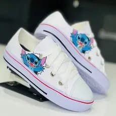 Tênis Stitch Confortável Escolar Macio Sola Super Leve Dia Dia