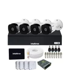 Kit 4 Cameras Intelbras 1120b, Dvr 4canais, Hd Ssd Fabrica