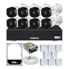 Kit 8 Câmeras 1120b Intelbras Hd Dvr Mhdx Full Hd 8Ch