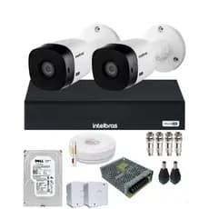 Kit Intelbras 2 Cam G4 Dvr 4 Mhdx Full hd Multihd H.265 Hd 250gb