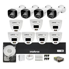 Kit 12 Cameras Vhd 3220+ com Audios 8 Dome e 4 Bullet