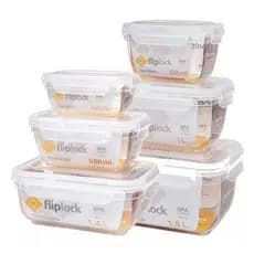 Pote Marmita Fitness Tampa Com Trava Hermético Retangular Ou Quadrado Fliplock Plástico Transparente Rischioto Vários Tamanhos e Utilidades