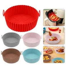 Forma de Silicone Flexível para Fritadeira Air Fryer Forno e Microondas