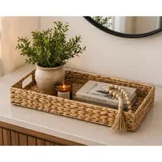 Cesta de Fibra Natural Seagrass | Decoração e Organização para Casa | vaso cesta palha