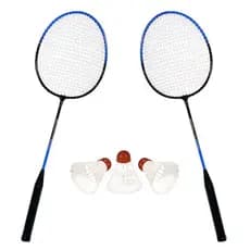 Kit Badminton Completo com 2 Raquetes e 3 Petecas – Diversão Garantida