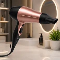 Secador de Cabelo Portátil 1200W Bivolt Dobrável Compacto 2 Velocidades com Bocal Profissional
