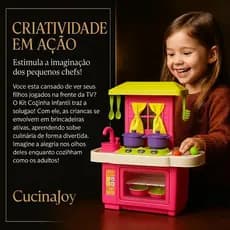 Brinquedo Educativo Cozinha Infantil Completo Acessórios Diversão
