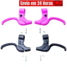 Par de Manetes Bicicleta Infantil Aro 16 – Freio Leve e Seguro – Rosa ou Preto