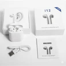 Fone De Ouvido Bluetooth i12 TWS Sem Fio Touch Original + Case de Carregamento - Branco