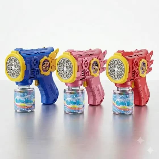 3 arminha Lança Bolha De Sabão  Colorido Brinquedo Infantil - Bubble Gun