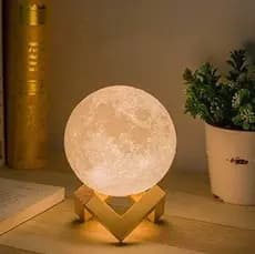 Luminária Abajur Lua Umidificador Aromatizador 3d Ultrassônico USB