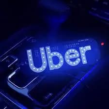 Placa Letreiro Aplicativo uber Letreiro Luminoso Led USB Com Botão Liga/desliga