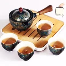 Conjunto De Chá Chinês , Gongfu Portátil , Bule Japonês Giratório Presente Perfeito Para Amantes , Reuniões , Viagens