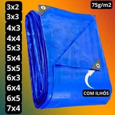 Lona Impermeável Reforçada Piscina Carreta Construção C/ Ilhós 3x2 4x3 4x4 5x3 5x4 5x5 6x3 6x4 7x4