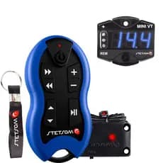 Controle Sx1 Stetsom Modo Aprender Universal 8 Funções com Voltímetro Digital Mini VT LED Automotivo