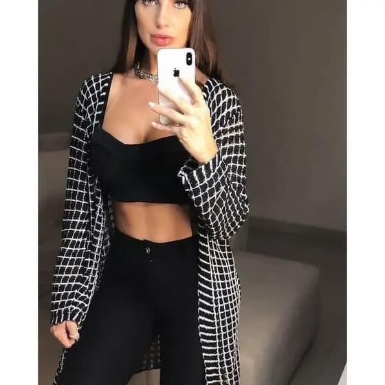 Cardigan Quadradinho, Moda Inverno