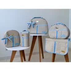 Kit Bolsa Maternidade Personalizado 5 Peças | Kiara Baby
