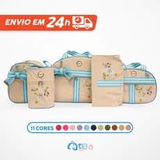 Kit Bolsa Maternidade 2 Peças e 5 peças, Menino e Menina | Kiara Baby