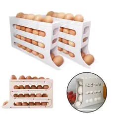 Porta Ovos Dispenser de 4 Andares 30 OVOS Suporte Rolante