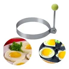1 Molde Forma Omeleteira Panqueca Ovo Frito Aço Inox  Modelo Redondo