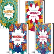 Kit 4 Livros Para Colorir Mandalas Antiestresse Para Adultos Sonhar, Inspirar, Relaxar e Acalmar