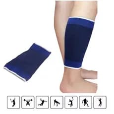 Par Protetor Panturrilha Coxa Suporte Proteção Fitness Azul