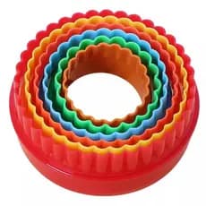 Kit 5pcs Molde Biscoito Pasta Americana Redondo Confeitaria