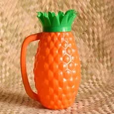 Jarra Para Suco Em Formato De Abacaxi Em Plástico Laranja